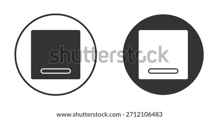 Window Minimize icon symbol sign in solid style.