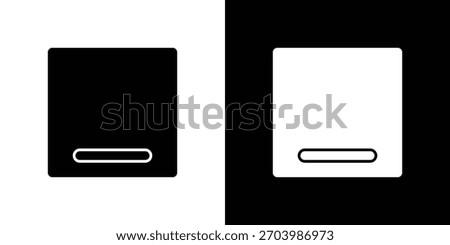 Window Minimize icon. Vector illustration. Flat design.