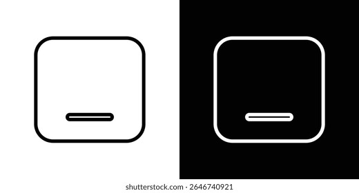 Window Minimize icon vector simple element illustration editable
