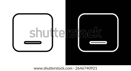 Window Minimize icon vector simple element illustration editable