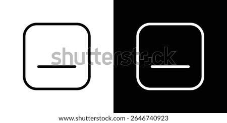 Window Minimize icon vector simple element illustration editable