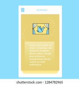 Window mobile vertical banner design design. Vector