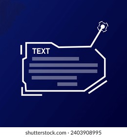 Window mockup for text. Flat, purple, mockup for text sign, gradient background, template for drop-down window. Vector icon