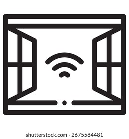 Window Modern Vector Icon – Minimal Illustration Symbol Template for Web Mobile App UI Design