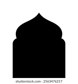 window mosque icon symbol isolated on white background