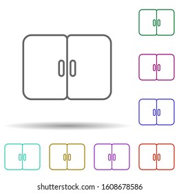 Window multi color icon. Simple thin line, outline vector of web icons for ui and ux, website or mobile application