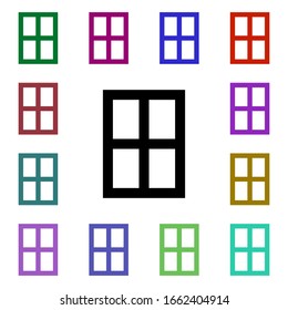 Window multi color style icon. Simple glyph, flat vector of web icons for ui and ux, website or mobile application