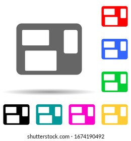 window multi color style icon. Simple thin line, outline vector of web icons for ui and ux, website or mobile application