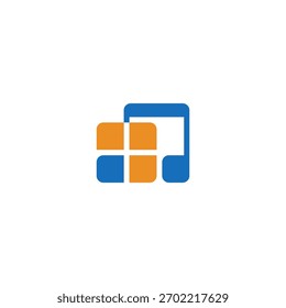 Diseño de logotipo de nota musical de ventana.