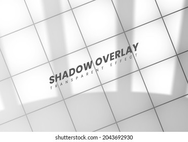 Window Natural Shadow Overlay Effect On White Texture Background, Suitable For Overlay On Product. Premium Vector.