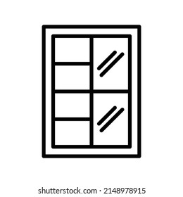 window new icon simple vector