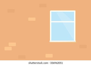 Window on brick wall