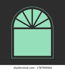 Window on a dark background