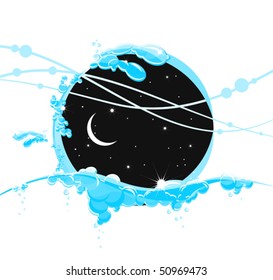 window open to the sky, rocking on the waves