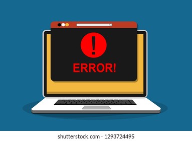 Window operating system error warning. Vector illustration.