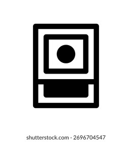 Window. Outlined stroke vector icon with black-filled details.