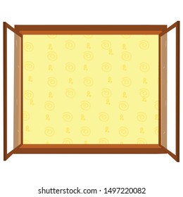 Window with Outside Design View - Cartoon Vector Image