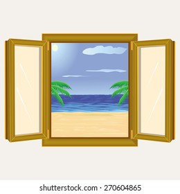 window overlooking the sea