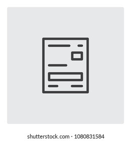 window page line icon vector