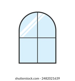 Window Pane, Window Vector, Retro Window, Vintage Window, Home Renovation, Glass, Vector Illustration Background