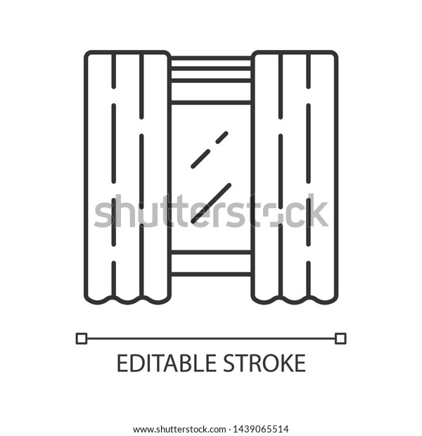 Window Panel Pair Linear Icon Home Stock Vector (Royalty Free) 1439065514