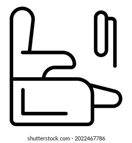 Window plane seat icon outline vector. Airplane chair. Business class seat