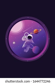 window plane space imagination - vector file