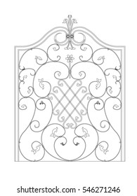 Window railing vector image black paint  on the white background