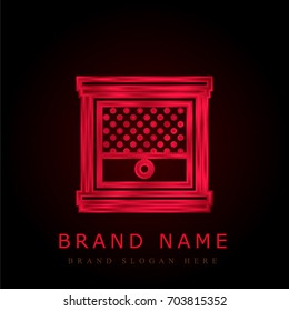 Window red chromium metallic logo