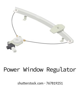 Window regulator icon. Isometric illustration of window regulator vector icon for web