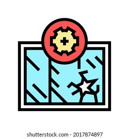 window repair color icon vector. window repair sign. isolated symbol illustration