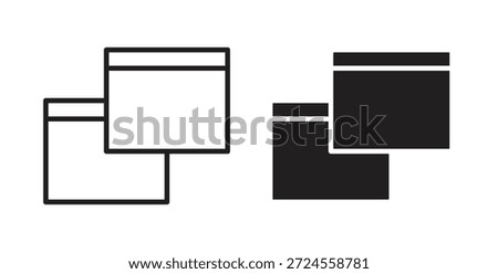 Window Restore icon in doodle and stroke style.
