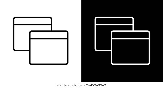 Window Restore icon Flat style logo vector. perfect for UI designs
