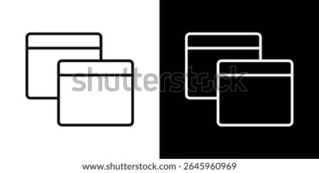 Window Restore icon Flat style logo vector. perfect for UI designs
