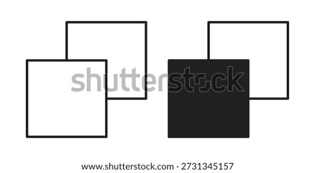 Window Restore icon with glyph and line. black vector icons for Web UI