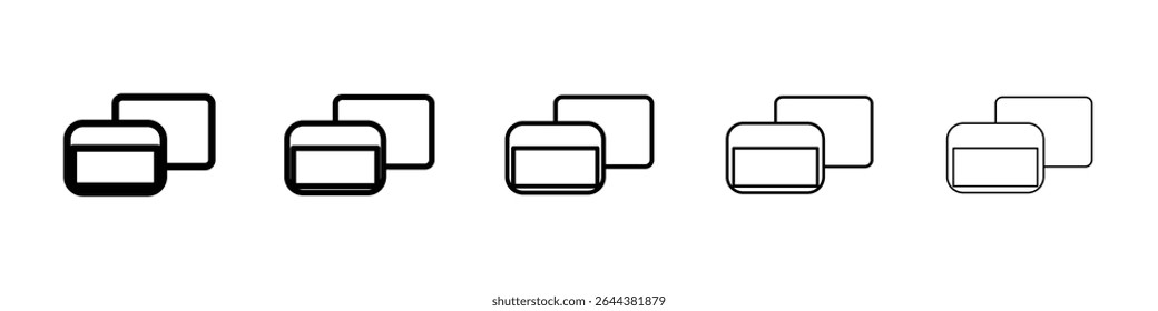 Window Restore icon graphic set. trendy stroke line style