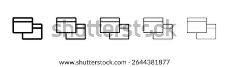Window Restore icon graphic set. trendy stroke line style