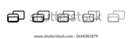 Window Restore icon graphic set. trendy stroke line style