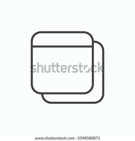 Window Restore icon isolated on white background