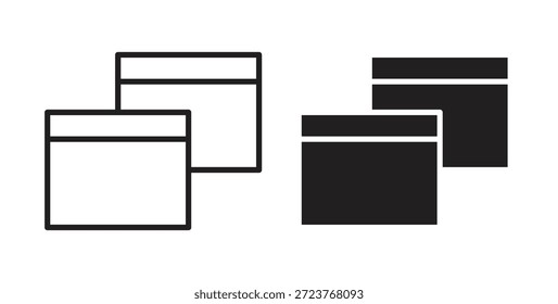 Window Restore icon for mobile app, editable designs