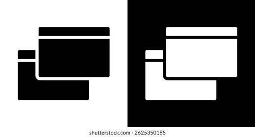 Vetor de linha simples do ícone Restauração da janela. Símbolo, logotipo.