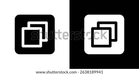 Window Restore icon in solid flat trendy design style.