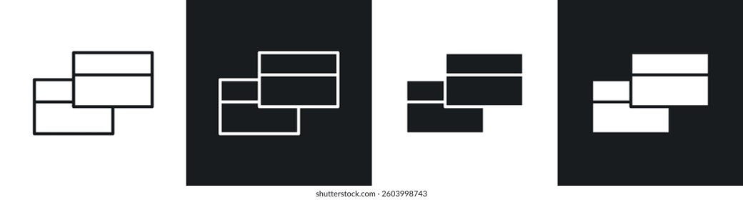 Window Restore icon symbol collection on white background.