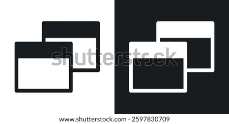 Window Restore icon symbol collection on white background.