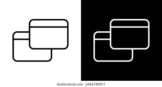 Window Restore icon vector simple element illustration editable