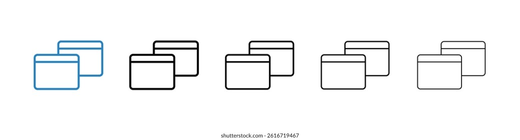 Window Restore icons collection vectors for web ui