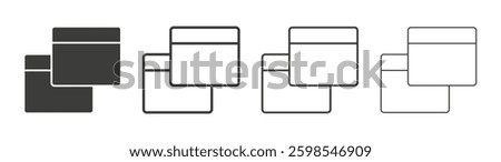 Window Restore line icon vector illustration set.