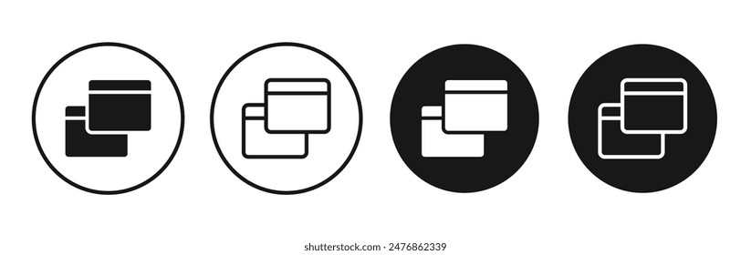 Window Restore line vector icon set.