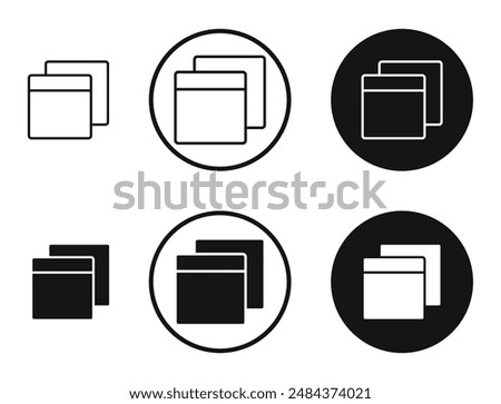 Window Restore outlined icon vector collection.