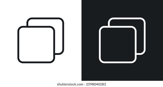 Window Restore vector icon set in black and white color.